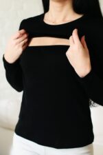 Voedingsshirt dames met lange mouwen