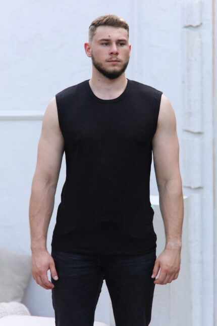 tank top mens in linen