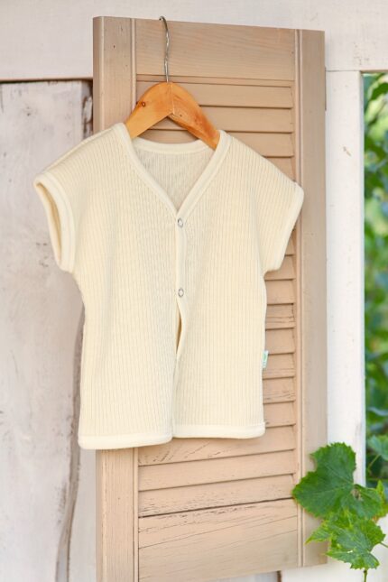 gebreid babyvest van merinowol