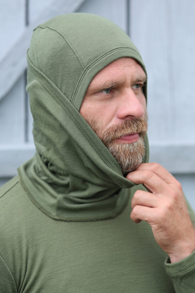 Balaclava face mask in merino wool