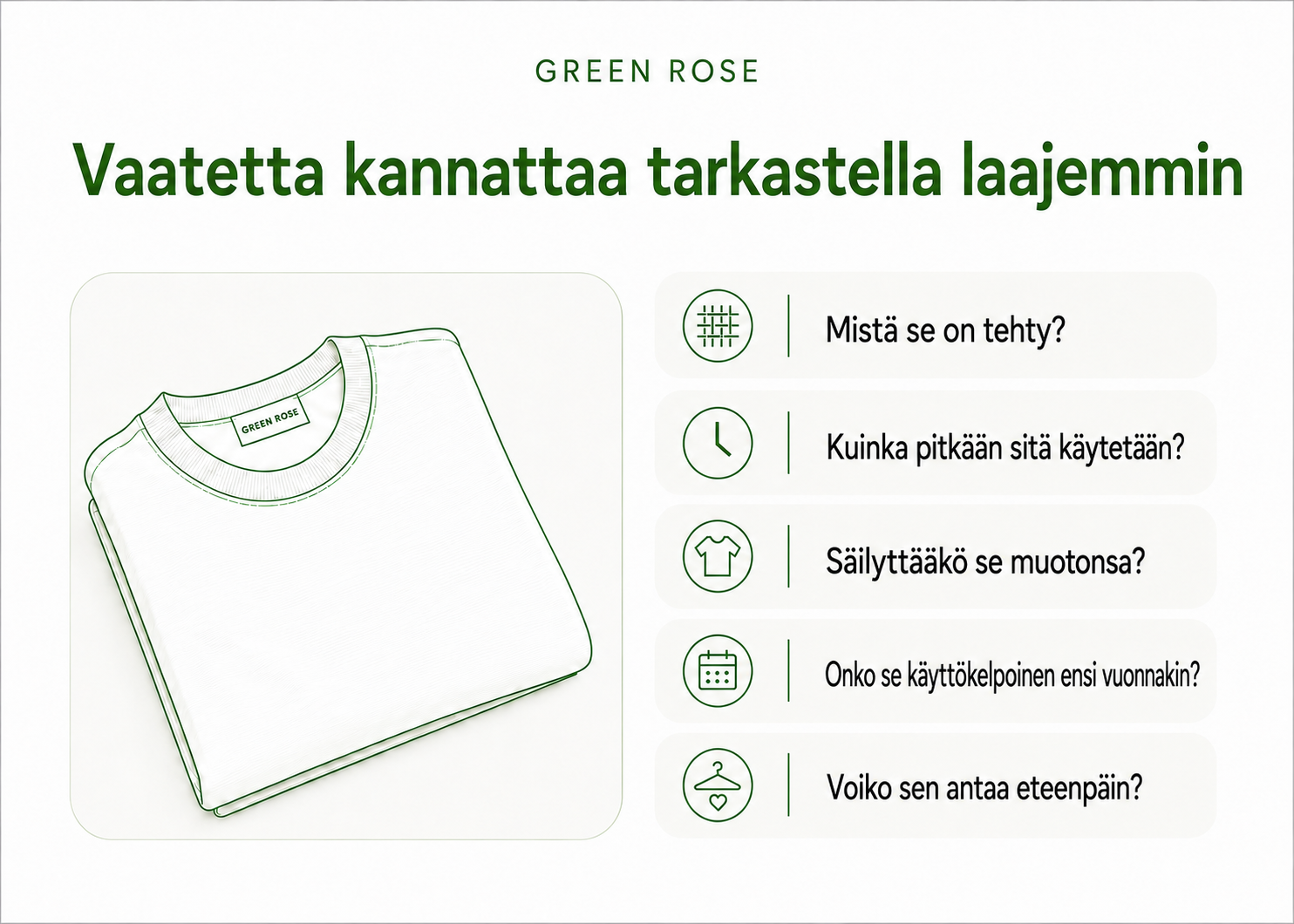 vaatteen arvo ja käyttöikä